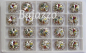 Preview: Strass Rund crystal eingefasst 12 mm